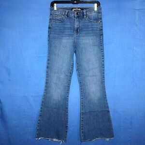 Girl-ish High Rise Flare Jeans Blue 7/28